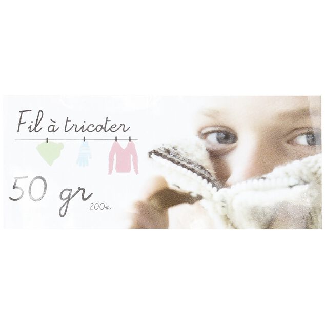 Pelote fil &agrave; tricoter acrylique 50g