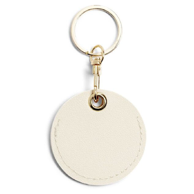 Porte cl&eacute; rond simili - 3 coloris