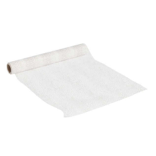 Chemin de table paillet&eacute; blanc 28x250cm