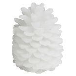 Pomme de pin effet cire &agrave; LED blanc &Oslash;10xH12cm