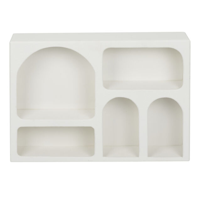 Étagère 5 niches bois blanc 50x9xH34cm