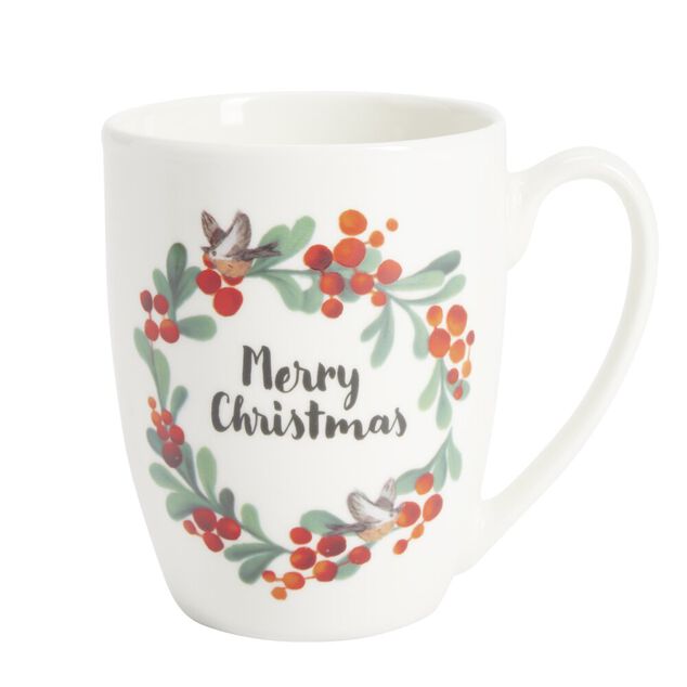 Coffret mug Noël 330ml motif traditionnel avec biscuits (3 modèles)