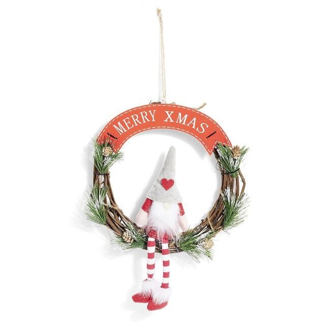 Couronne de Noël gnome Ø30cm