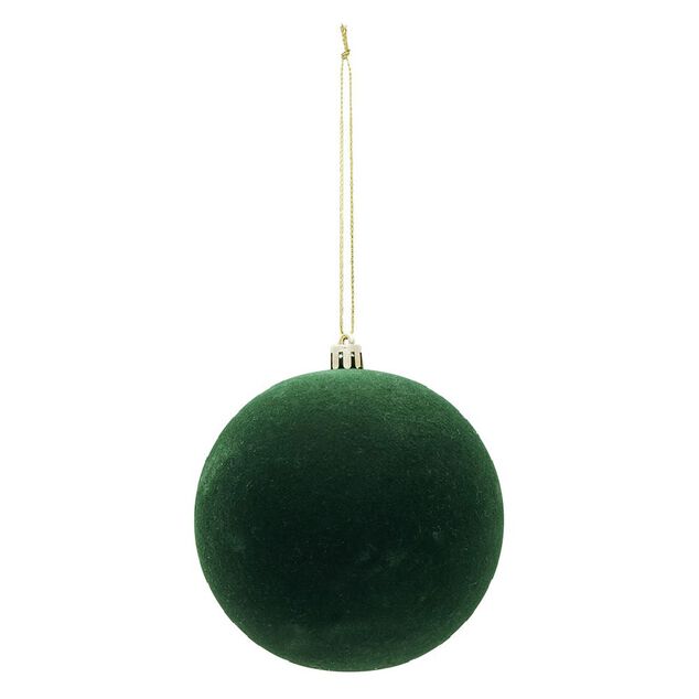 Boule de No&euml;l velours uni &Oslash;10 cm