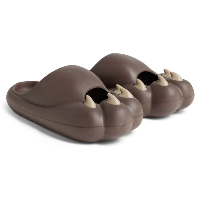 Chaussons griffe caoutchouc marron 36/37