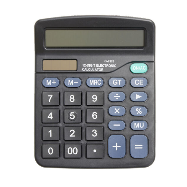 Calculatrice de bureau noir 12x15cm