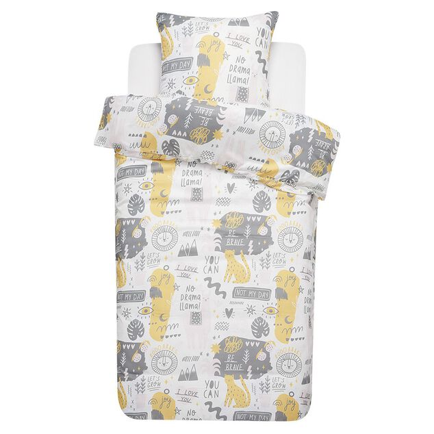 Parure de lit 1 personne avec taie d'oreiller