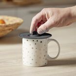 Couvre verre en silicone noir Ø11cm