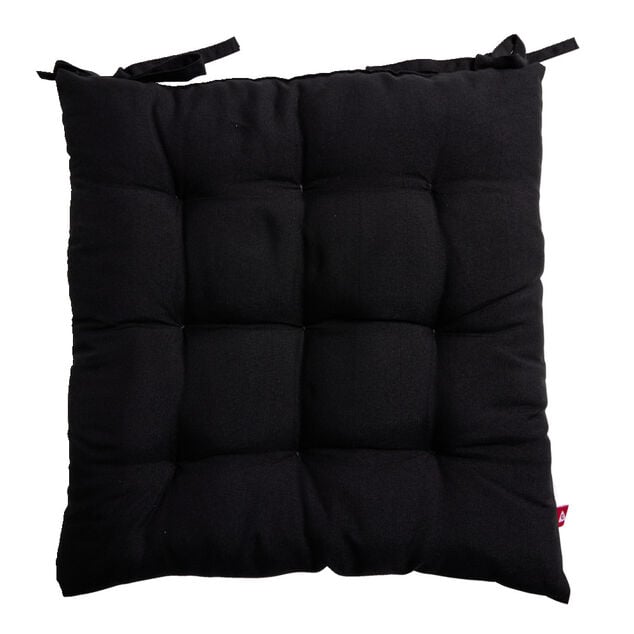 Coussin de chaise 40x40cm à nouettes noir