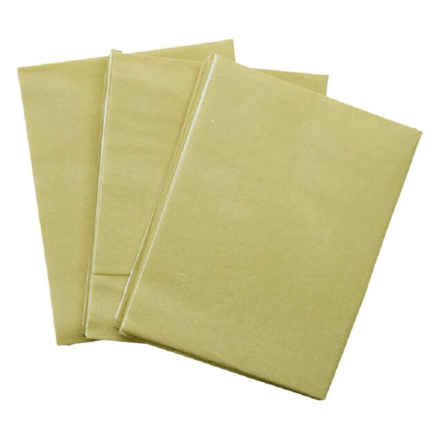 Serviette origami en papier dor&eacute; x12