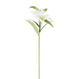 Fleur artificielle 3 tiges lys blanc H78cm