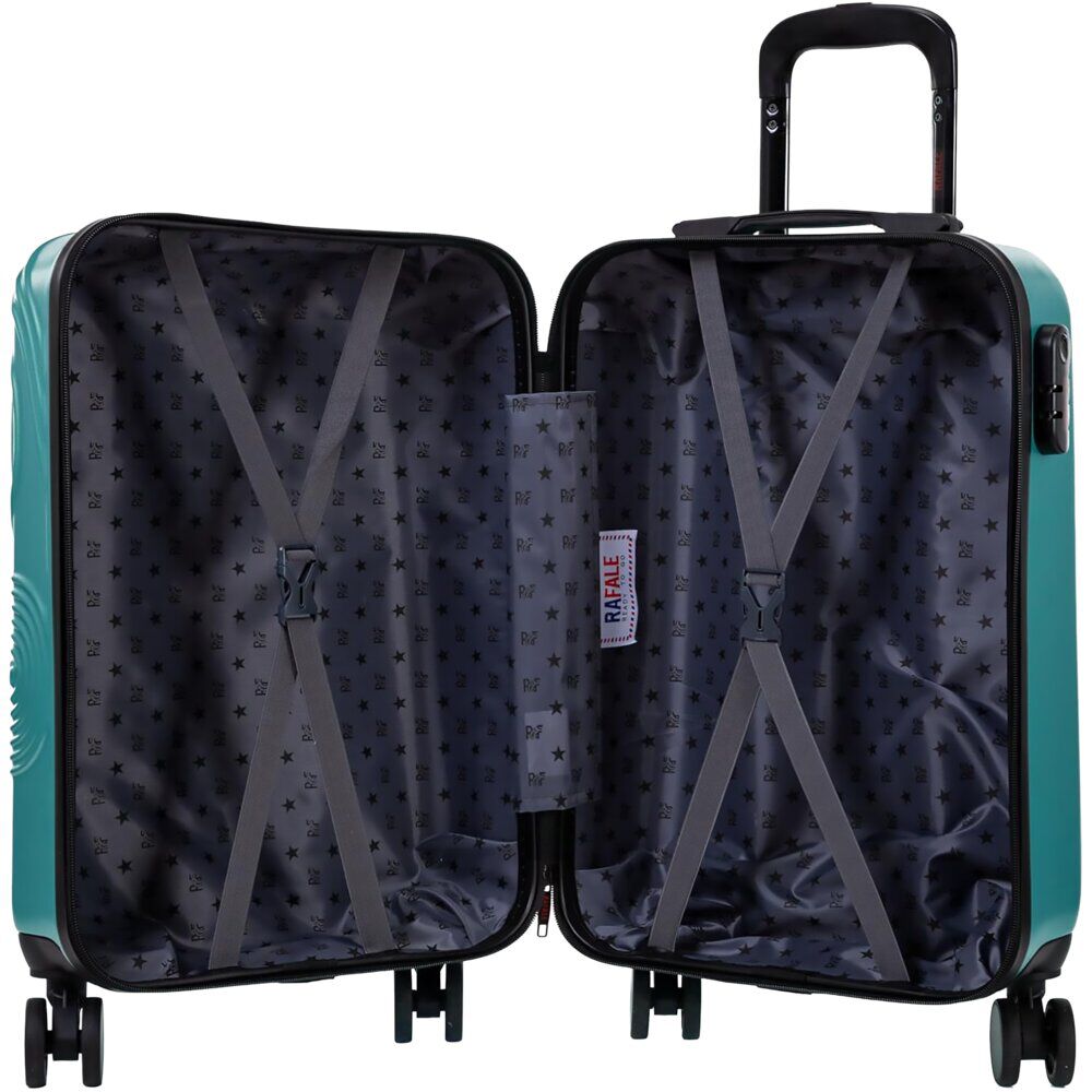 Valise cabine rigide plastique ABS vert 45x35xH65cm | GIFI