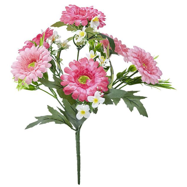 Piquet de marguerites - Fleur artificielle rose