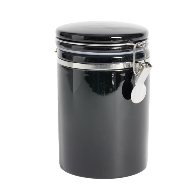 Bocal en céramique avec clip en métal Ø10xH16,5cm