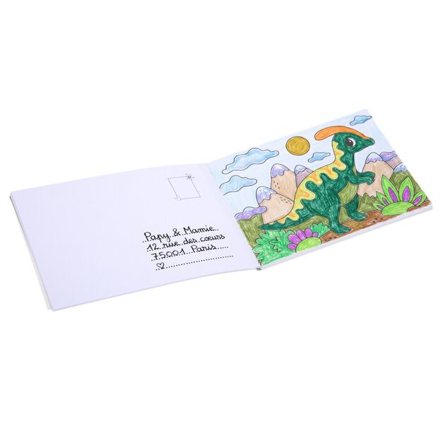 Carte postale &agrave; colorier x20 en papier 16,5x12cm (2 mod&egrave;les)