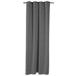 Rideau occultant porte gris fonc&eacute;135x240cm