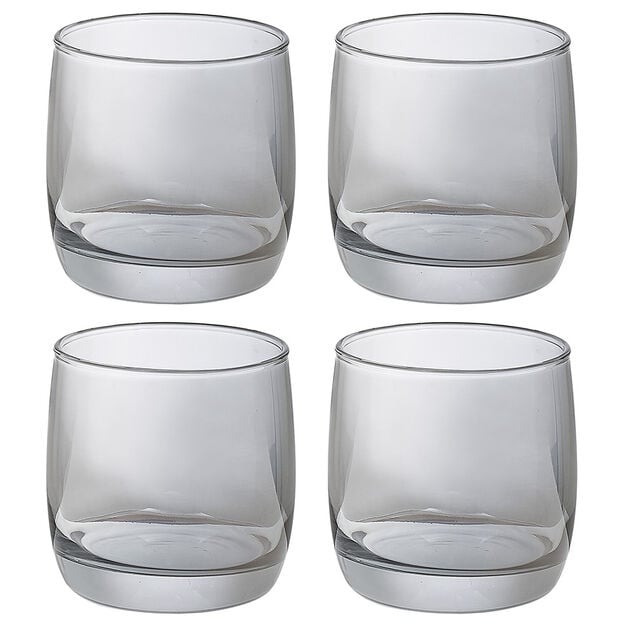 Gobelet en verre argent&eacute; x4