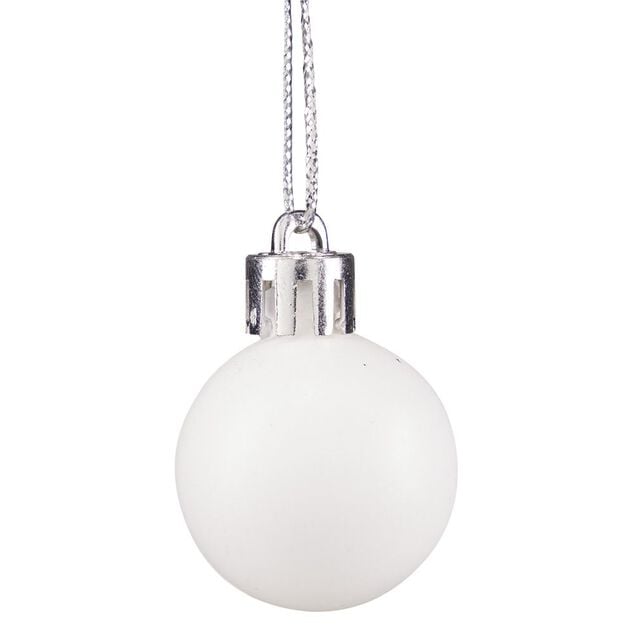 Petite boule de No&euml;l polystyr&egrave;ne blanc &Oslash;3cm x12