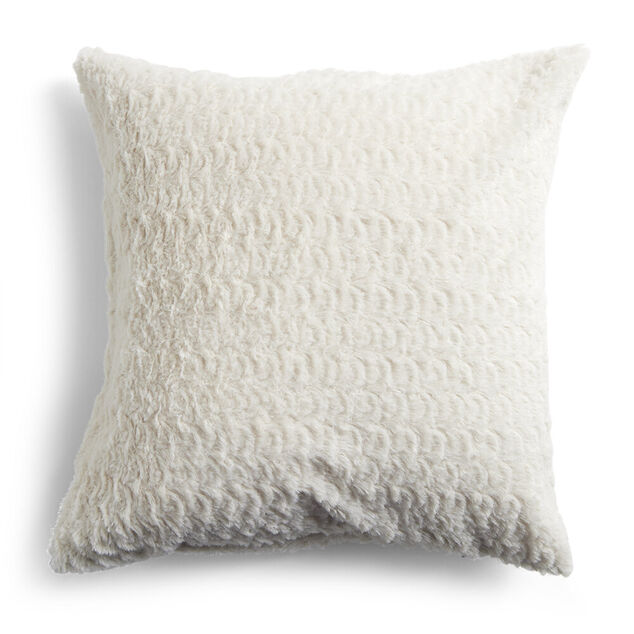 Housse de coussin imitation fourrure polyester Color by Time 45x45cm - 3 mod&egrave;les