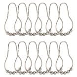 Anneau de douche métal gris x12