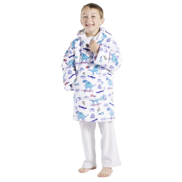 Pull plaid enfant motif renne ou dinosaure Taille unique - 2 modèles