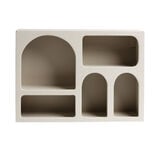 &Eacute;tag&egrave;re en bois 6 niches blanc 40x9xH28cm