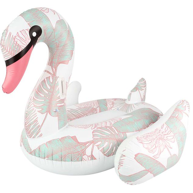 Bou&eacute;e cygne &agrave; chevaucher motif feuilles  tropicales