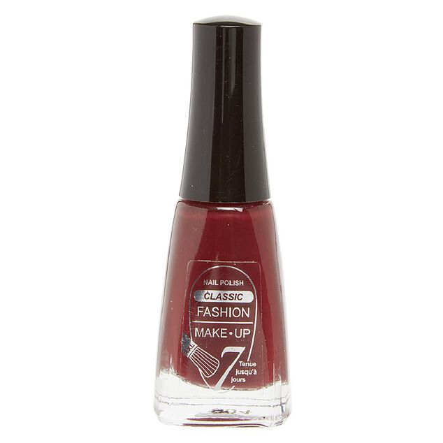 Fashion Make Up  vernis &agrave; ongles classic rouge sombre