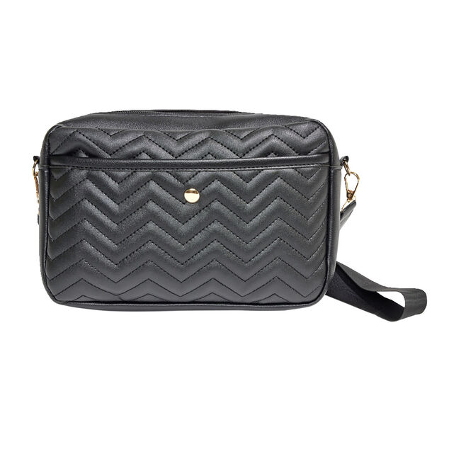 Sac à bandoulière noir  22x6,5xH14cm