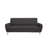 Prot&egrave;ge canap&eacute; extensible 3 places L195-230cm gris fonc&eacute;