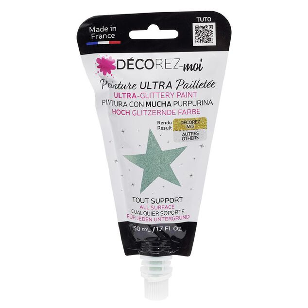Peinture paillette vert 80ml