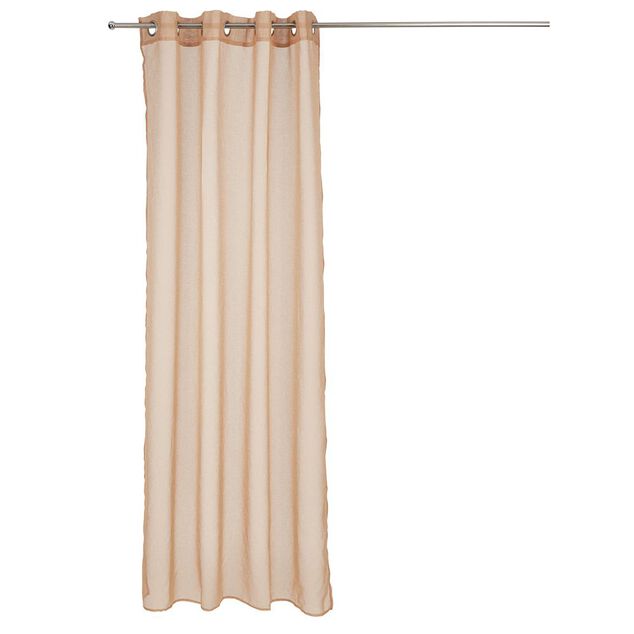 Voilage à oeillets orange uni 100% polyester 140x240cm