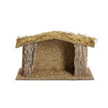 Crèche de Noël en bois et mousse 37x18xH22cm