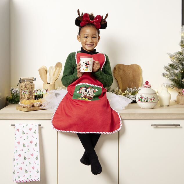 Serre-tête Minnie Disney Noël pailleté rouge et noir