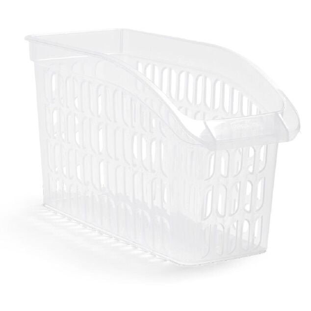 Panier de rangement en plastique transparent 30x13xH.17,5cm