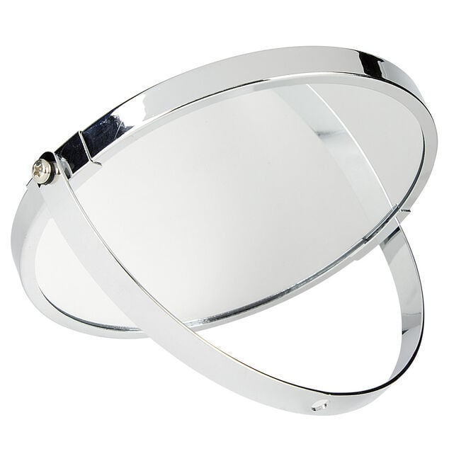 Miroir rond &agrave; poser m&eacute;tal esprit r&eacute;tro noir