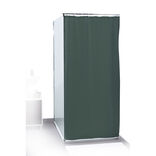 Rideau de douche uni vert fonc&eacute; 180x200cm 100% polyester