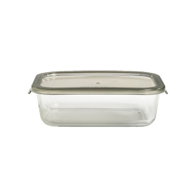 Bo&icirc;te alimentaire en verre avec couvercle &eacute;tanche &agrave; clips 1L