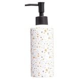 Distributeur de savon c&eacute;ramique motif terrazzo &Oslash;6xH15cm