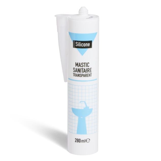 Mastic pour sanitaire silicone transparent 280ml