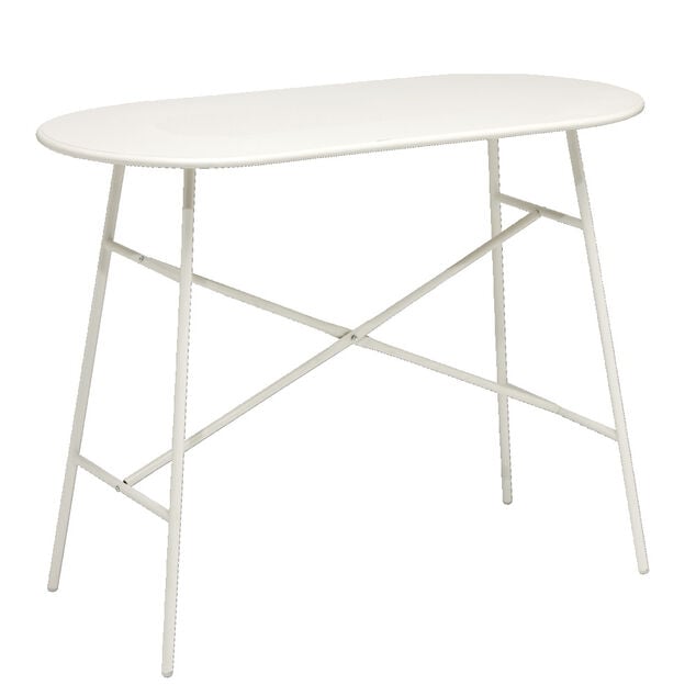 Table de jardin haute rectangulaire Faro acier gris 130x60xH100cm