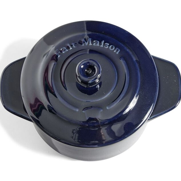 Mini cocotte individuelle en c&eacute;ramique avec couvercle (2 mod&egrave;les)