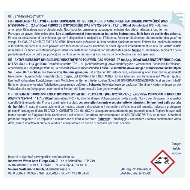 Traitement sans chlore pour spa 1L