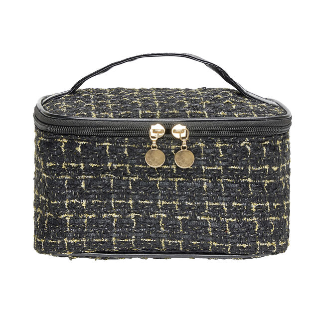 Trousse de toilette et maquillage vanity 22x14xH12cm - 2 mod&egrave;les noir ou blanc