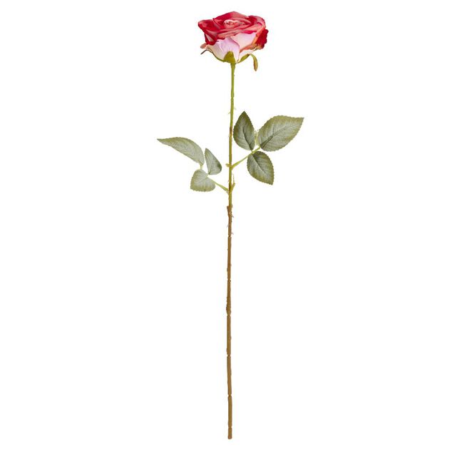 Fleur artificielle rose couleur rose H63cm