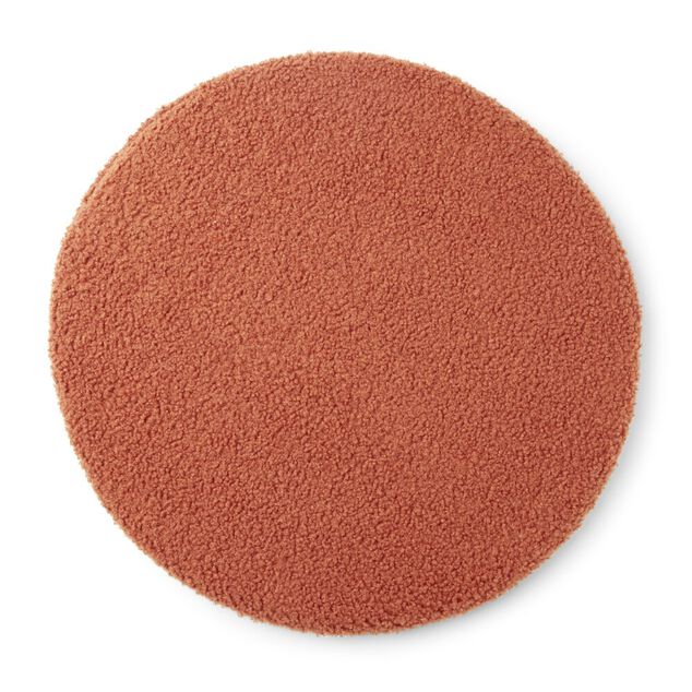 Galette de chaise en tissu bouclette rouge rooibos &Oslash;38 cm
