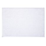 Tapis de salle de bain chenille blanc 45x65cm