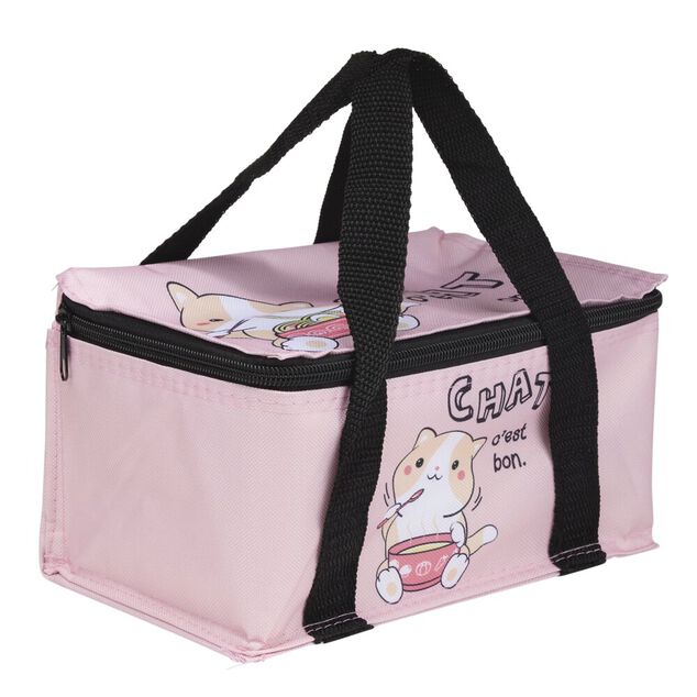 Sac fraîcheur 2L kawaii Chat c'est bon avec lunch box 1L et pain de glace