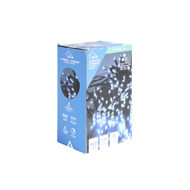 Guirlande lumineuse ext&eacute;rieur 240LED bleu 17,9m