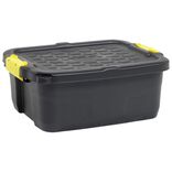 Box de rangement brico noir 24L